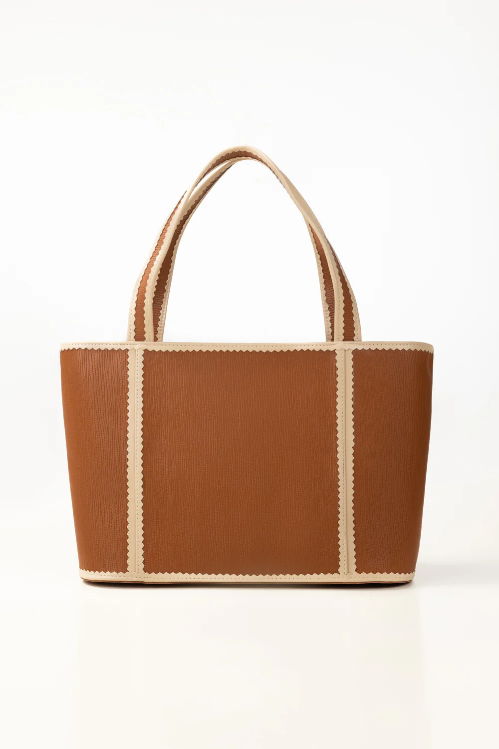 445096-tote-bag-tan-beige-front-ideas.webp Black White Tote Bag - Image 1